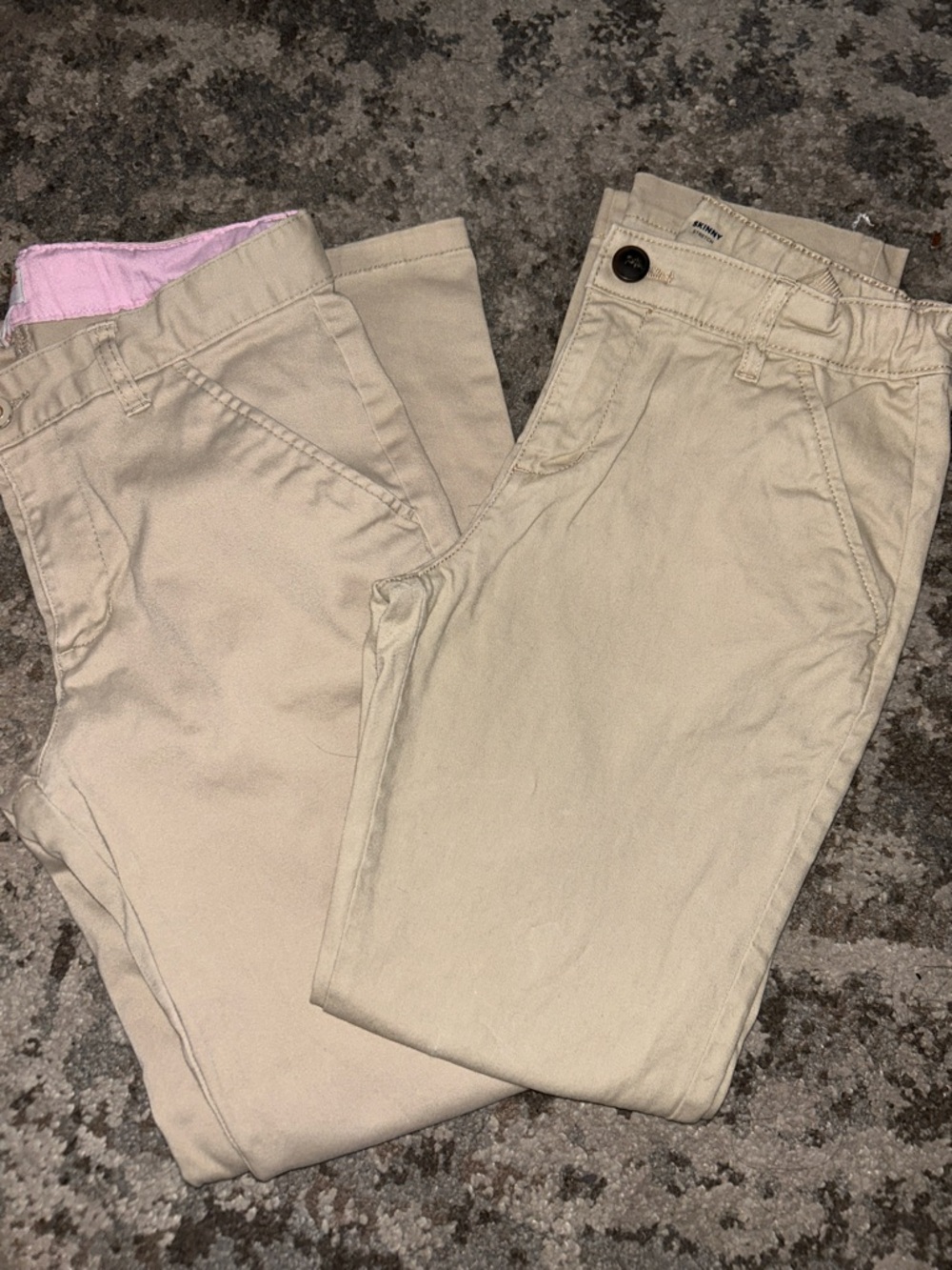 Girls Beige Khaki Pants